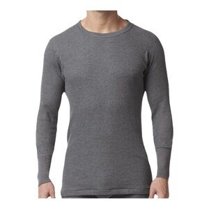 Stanfield's Grey Waffle Knit Base Layer Top Men Sz Medium Winter Thermal Casual